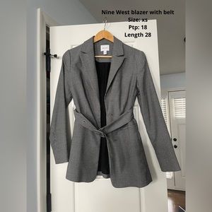 Nine west long blazer with belt